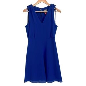 Vince Camuto Women's 2 Royal Blue Shift Flowy Career Party Wedding Guest Dress